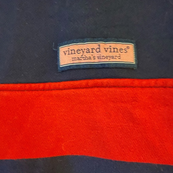 Men's Vineyard Vines Rugby Stripe Half Zip - M - Picture 2 of 4